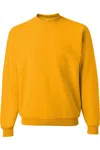 Jerzees Nublend Crewneck Sweatshirt In Gold