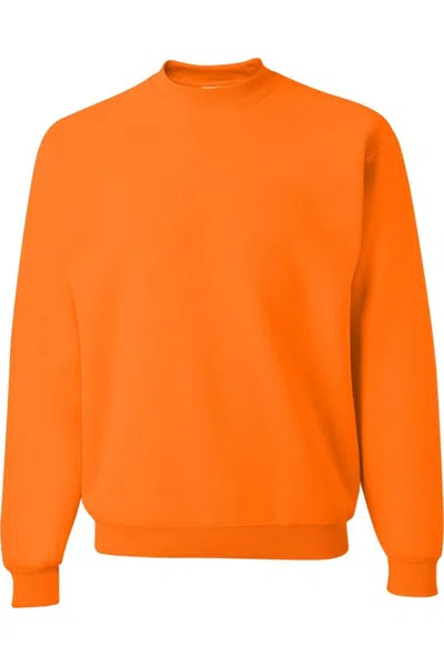 Jerzees Nublend Crewneck Sweatshirt In Orange