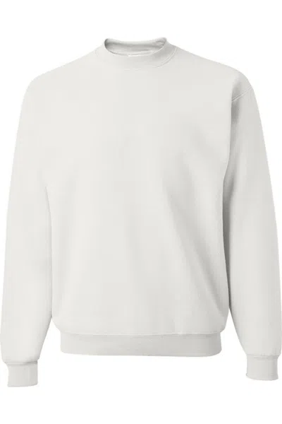 Jerzees Nublend Crewneck Sweatshirt In White