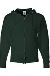 Jerzees Nublend Full-zip Hooded Sweatshirt In Green