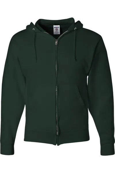 Jerzees Nublend Full-zip Hooded Sweatshirt In Green