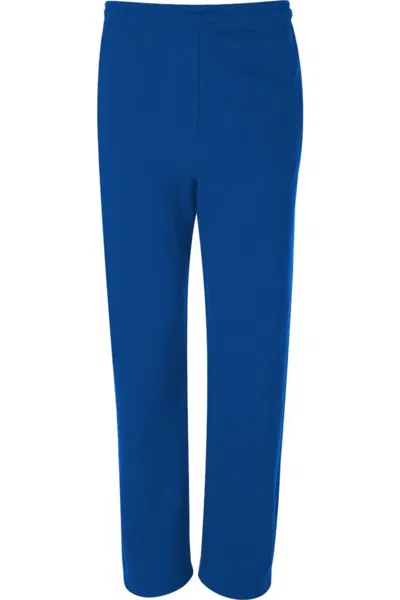 Jerzees Nublend Open Bottom Sweatpants With Pockets In Blue