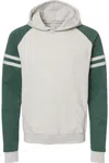 Jerzees Nublend Varsity Colorblocked Raglan Hooded Sweatshirt In Multi