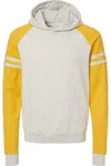 Jerzees Nublend Varsity Colorblocked Raglan Hooded Sweatshirt In Multi