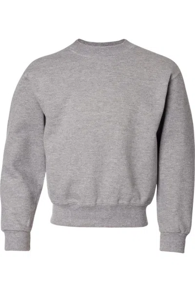 Jerzees Kids' Nublend Youth Crewneck Sweatshirt In Gray