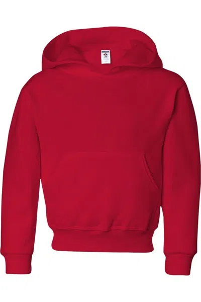 Jerzees Kids' Nublend Youth Hooded Sweatshirt In Red