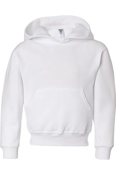Jerzees Kids' Nublend Youth Hooded Sweatshirt In White