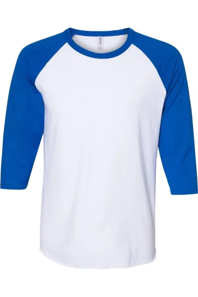 Jerzees Premium Blend Ringspun Three-quarter Sleeve Raglan Baseball T-shirt In Multi