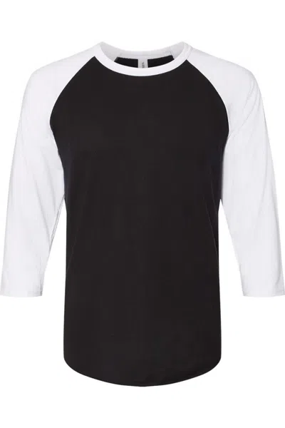 Jerzees Premium Blend Ringspun Three-quarter Sleeve Raglan Baseball T-shirt In Multi