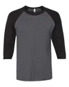 Jerzees Premium Blend Ringspun Three-quarter Sleeve Raglan Baseball T-shirt In Multi