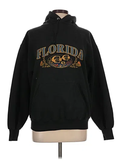 Pre-owned Jerzees Pullover Hoodie In Black