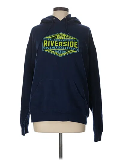 Pre-owned Jerzees Pullover Hoodie In Blue