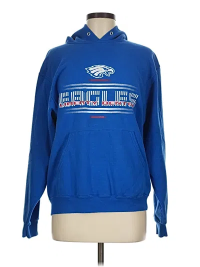 Pre-owned Jerzees Pullover Hoodie In Blue