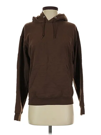 Pre-owned Jerzees Pullover Hoodie In Brown