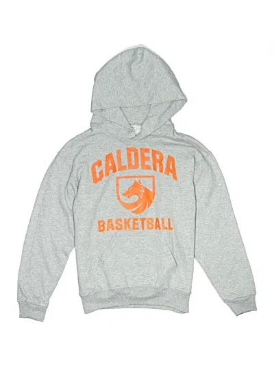 Pre-owned Jerzees Kids' Pullover Hoodie In Gray