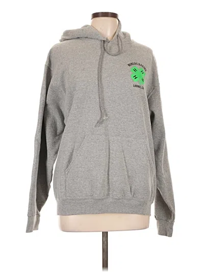 Pre-owned Jerzees Pullover Hoodie In Gray
