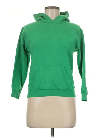 Pre-owned Jerzees Pullover Hoodie In Green