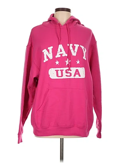 Pre-owned Jerzees Pullover Hoodie In Pink