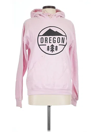 Pre-owned Jerzees Pullover Hoodie In Pink