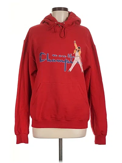 Pre-owned Jerzees Pullover Hoodie In Red