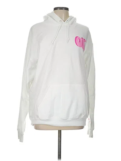Pre-owned Jerzees Pullover Hoodie In White