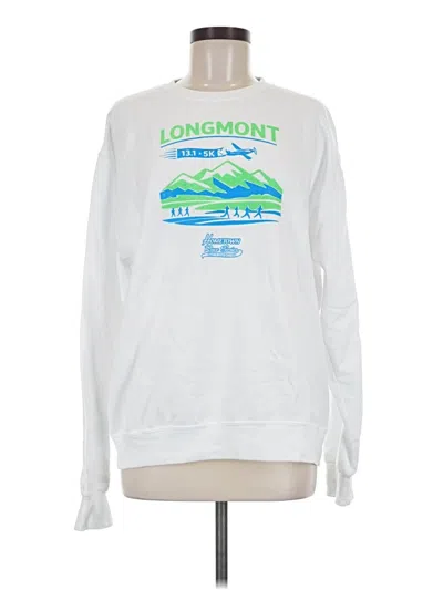 Pre-owned Jerzees Pullover Hoodie In White