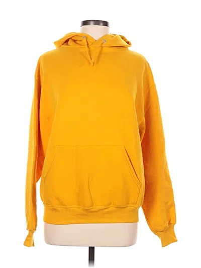 Pre-owned Jerzees Pullover Hoodie In Yellow