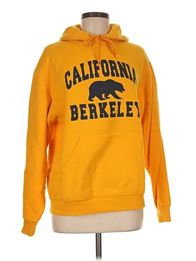 Pre-owned Jerzees Pullover Hoodie In Yellow