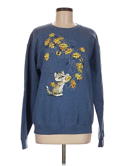 Pre-owned Jerzees Pullover Sweater In Blue