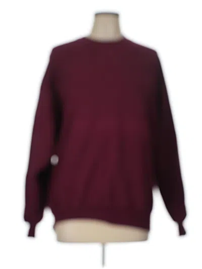 Pre-owned Jerzees Pullover Sweater In Burgundy