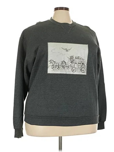 Pre-owned Jerzees Pullover Sweater In Gray