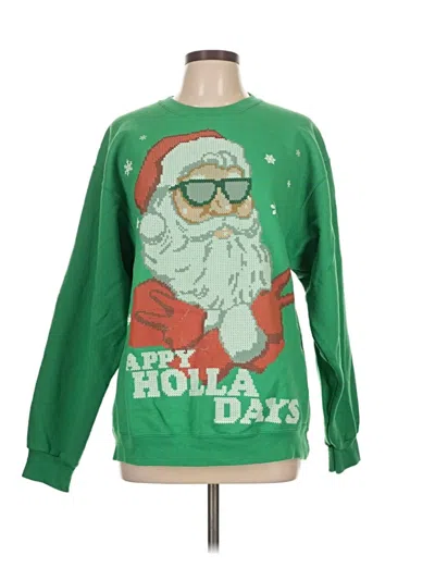 Pre-owned Jerzees Pullover Sweater In Green