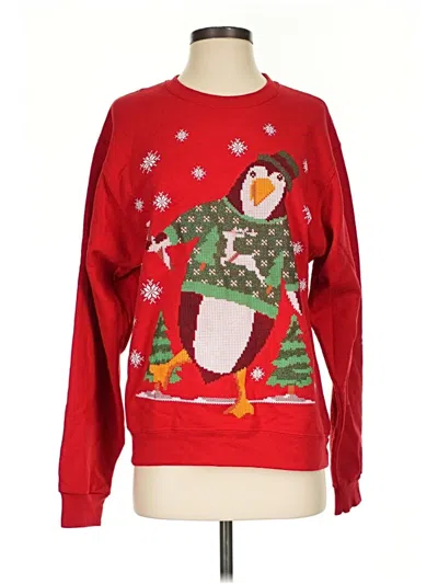 Pre-owned Jerzees Pullover Sweater In Red