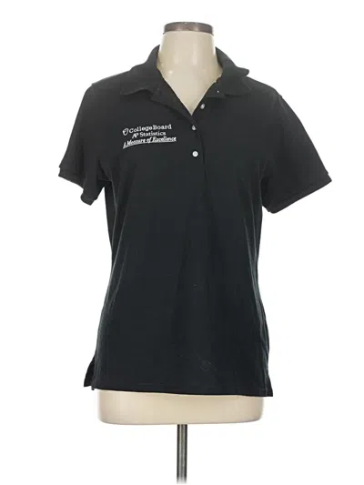 Pre-owned Jerzees Short Sleeve Blouse In Black