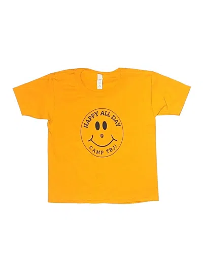Pre-owned Jerzees Kids' Short Sleeve Top Yellow Tops