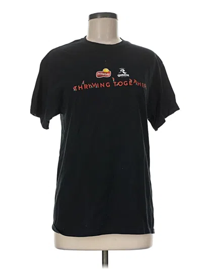 Pre-owned Jerzees Short Sleeve T-shirt In Black