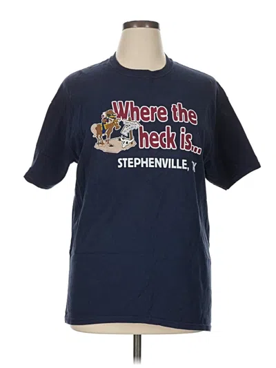 Pre-owned Jerzees Short Sleeve T-shirt In Blue