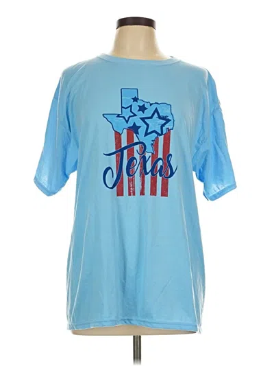 Pre-owned Jerzees Short Sleeve T-shirt In Blue