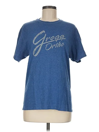 Pre-owned Jerzees Short Sleeve T-shirt In Blue