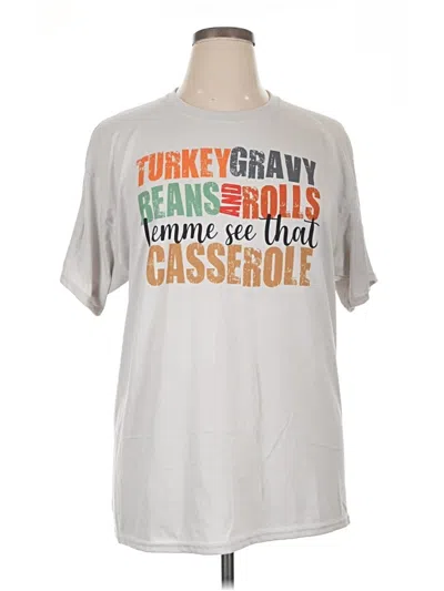Pre-owned Jerzees Short Sleeve T-shirt In Gray