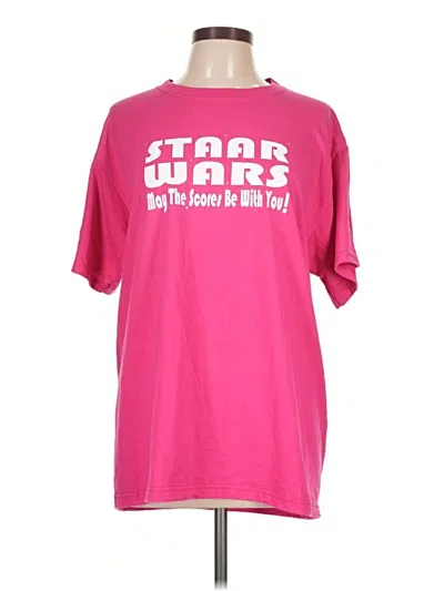 Pre-owned Jerzees Short Sleeve T-shirt In Pink