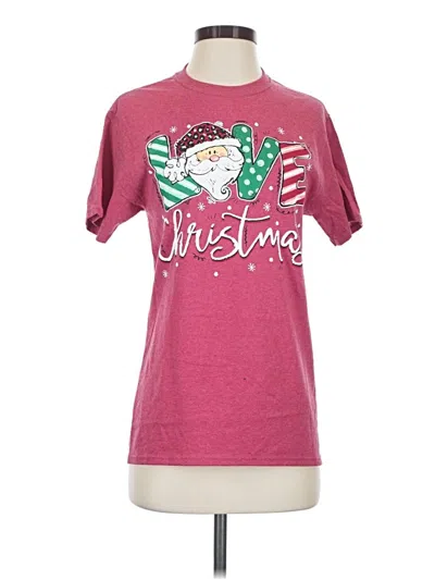Pre-owned Jerzees Short Sleeve T-shirt In Pink