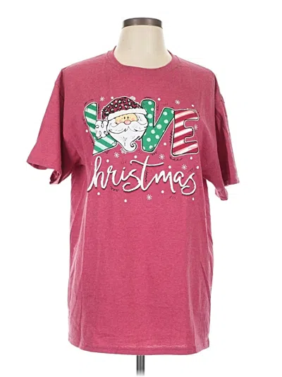 Pre-owned Jerzees Short Sleeve T-shirt In Pink