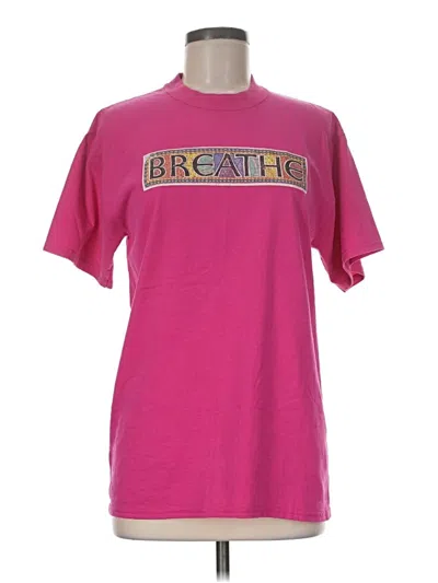 Pre-owned Jerzees Short Sleeve T-shirt In Pink