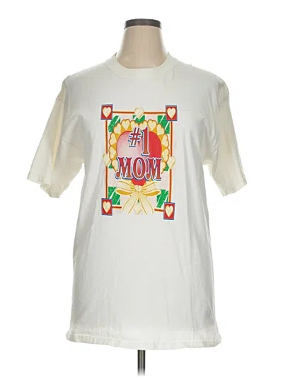 Pre-owned Jerzees Short Sleeve T-shirt In White