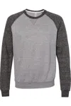 Jerzees Snow Heather French Terry Crewneck Sweatshirt In Multi