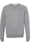 Jerzees Snow Heather French Terry Crewneck Sweatshirt In Gray