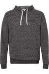 Jerzees Snow Heather French Terry Raglan Hooded Sweatshirt In Multi