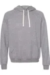 Jerzees Snow Heather French Terry Raglan Hooded Sweatshirt In Pink