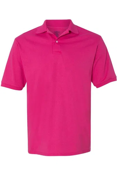 Jerzees Spotshield 50/50 Polo In Pink